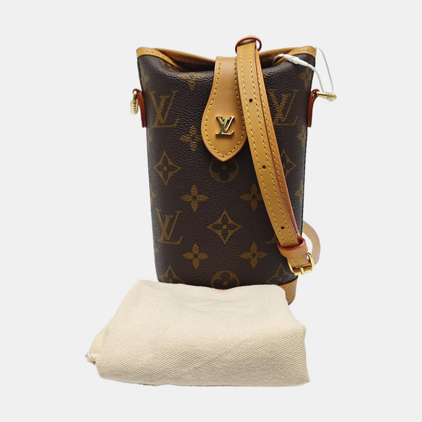 FOLD ME Monogram Coated Canvas Brown