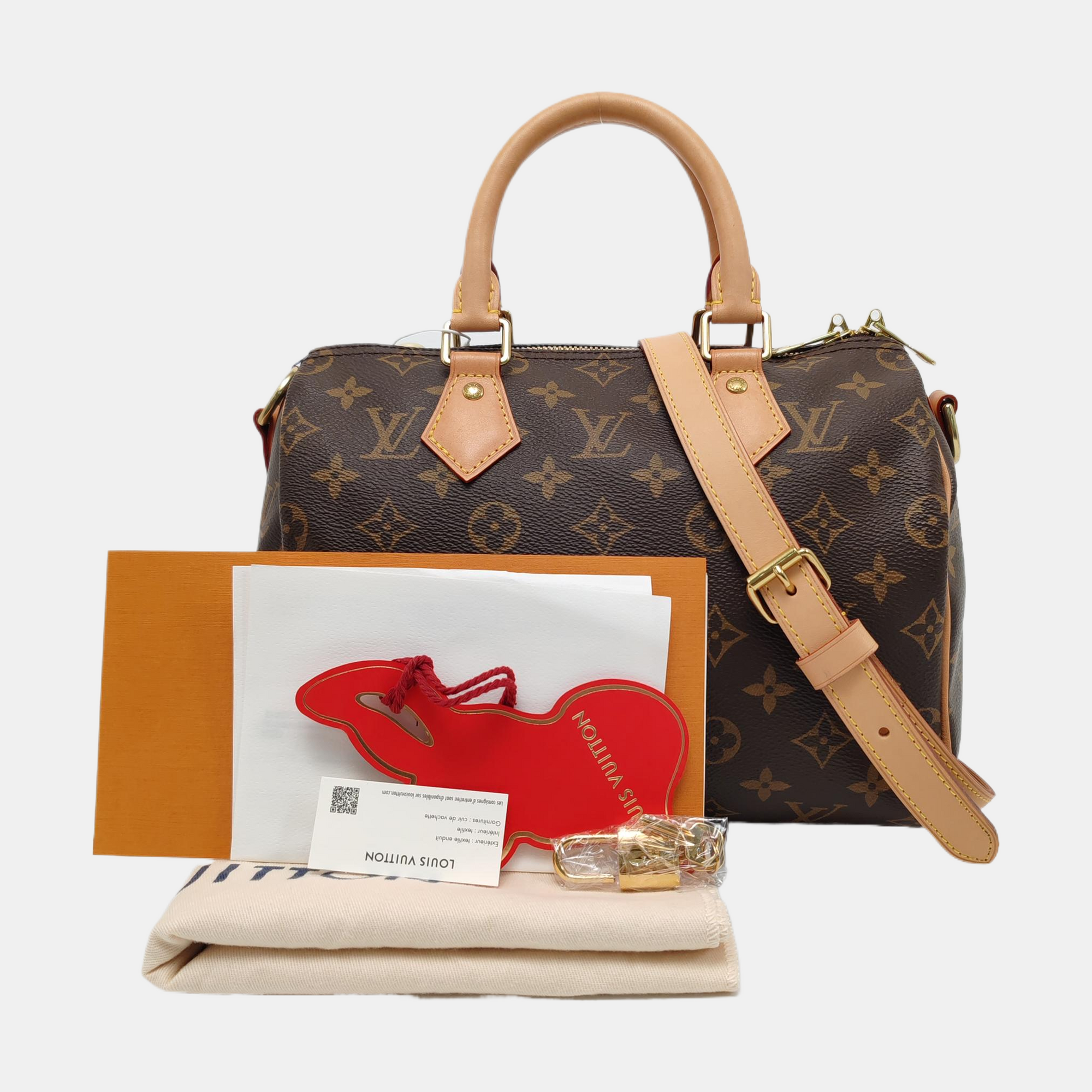 SPEEDY 25 Monogram Coated Canvas Brown