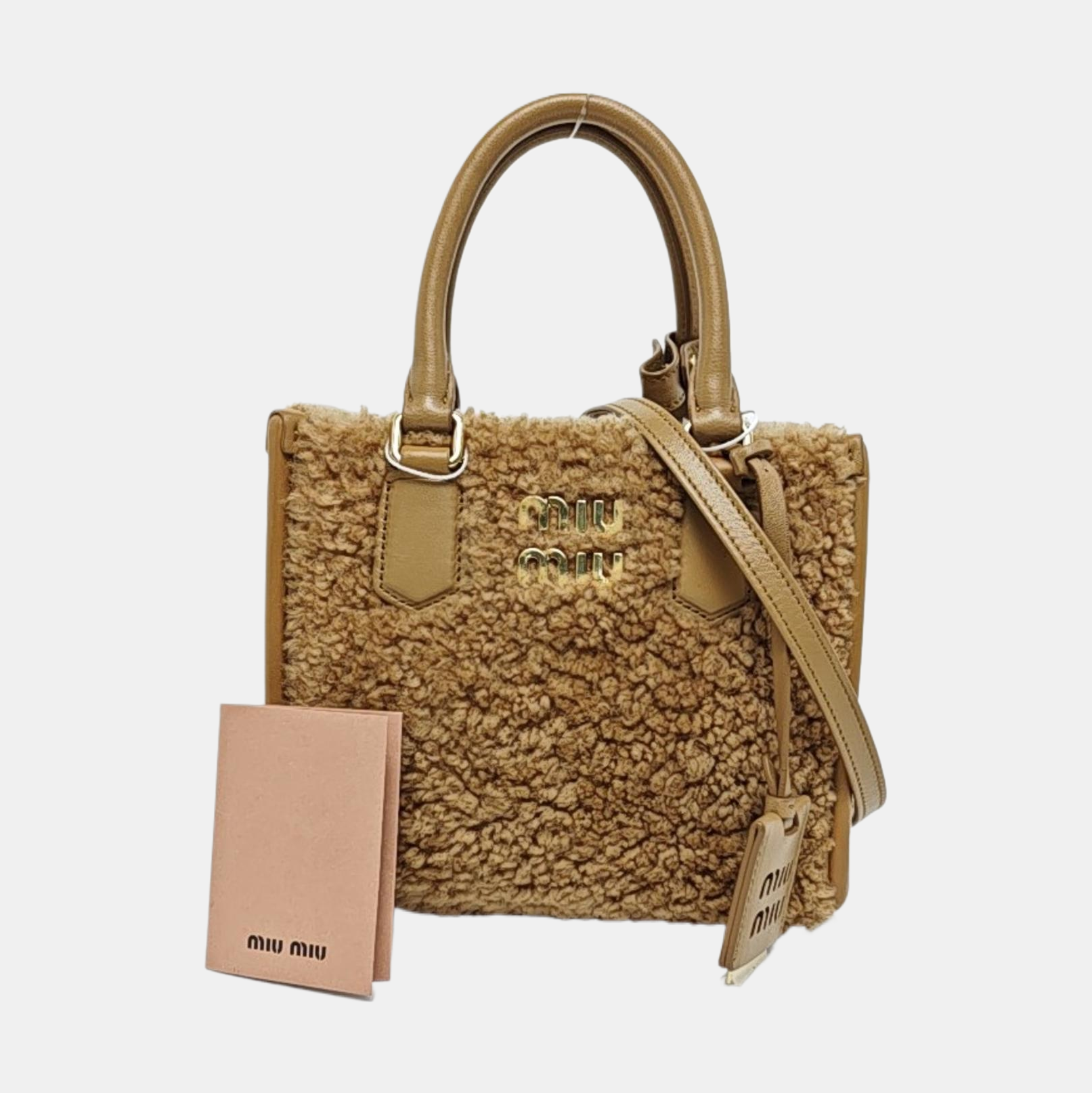 Fabric Shoulder Bag Brown