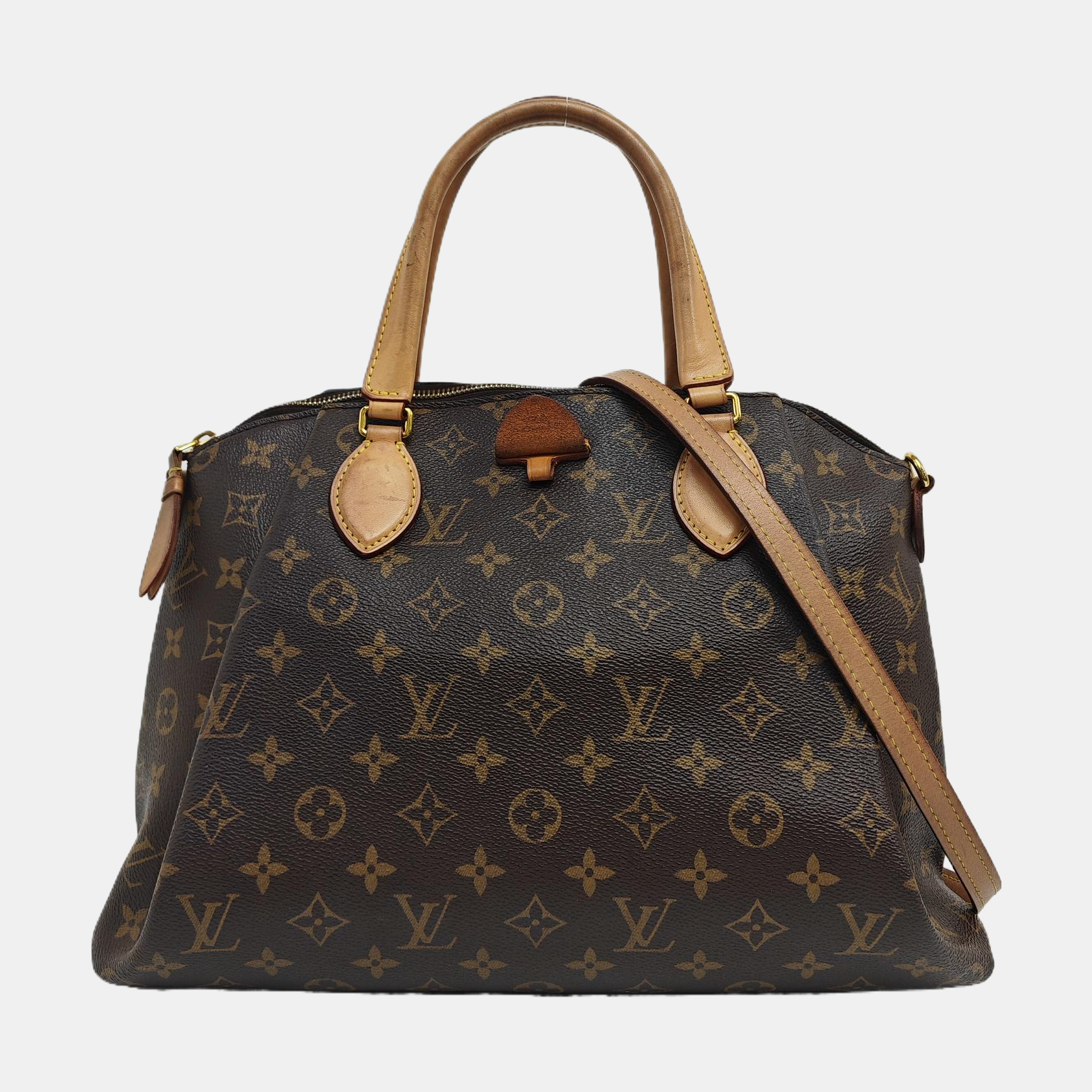 RIVOLI MM Monogram Coated Canvas Brown
