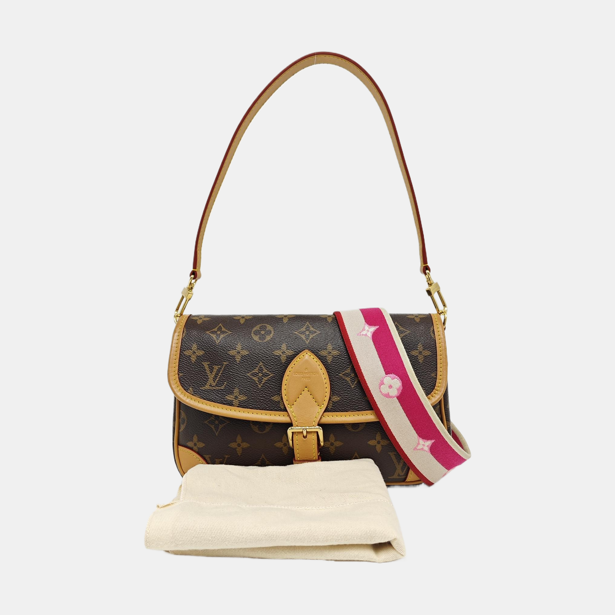 DIANE Monogram Coated Canvas Brown