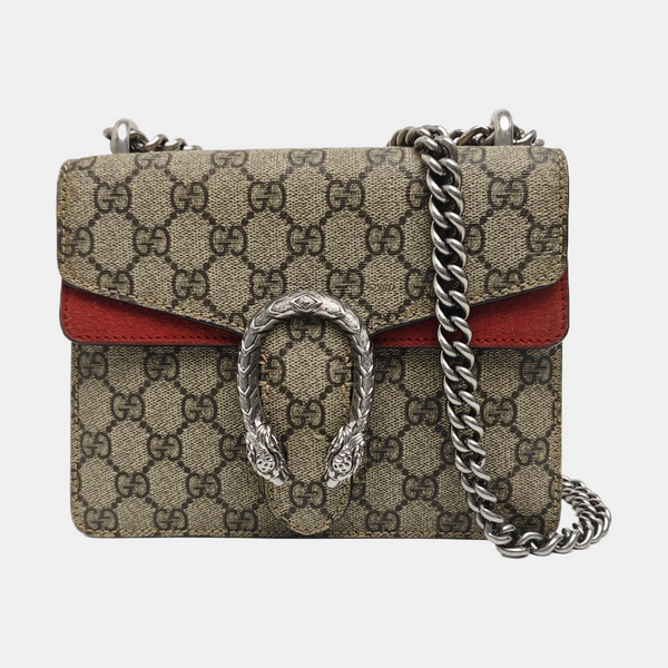 Dionysus Mini Monogram Coated Canvas Beige