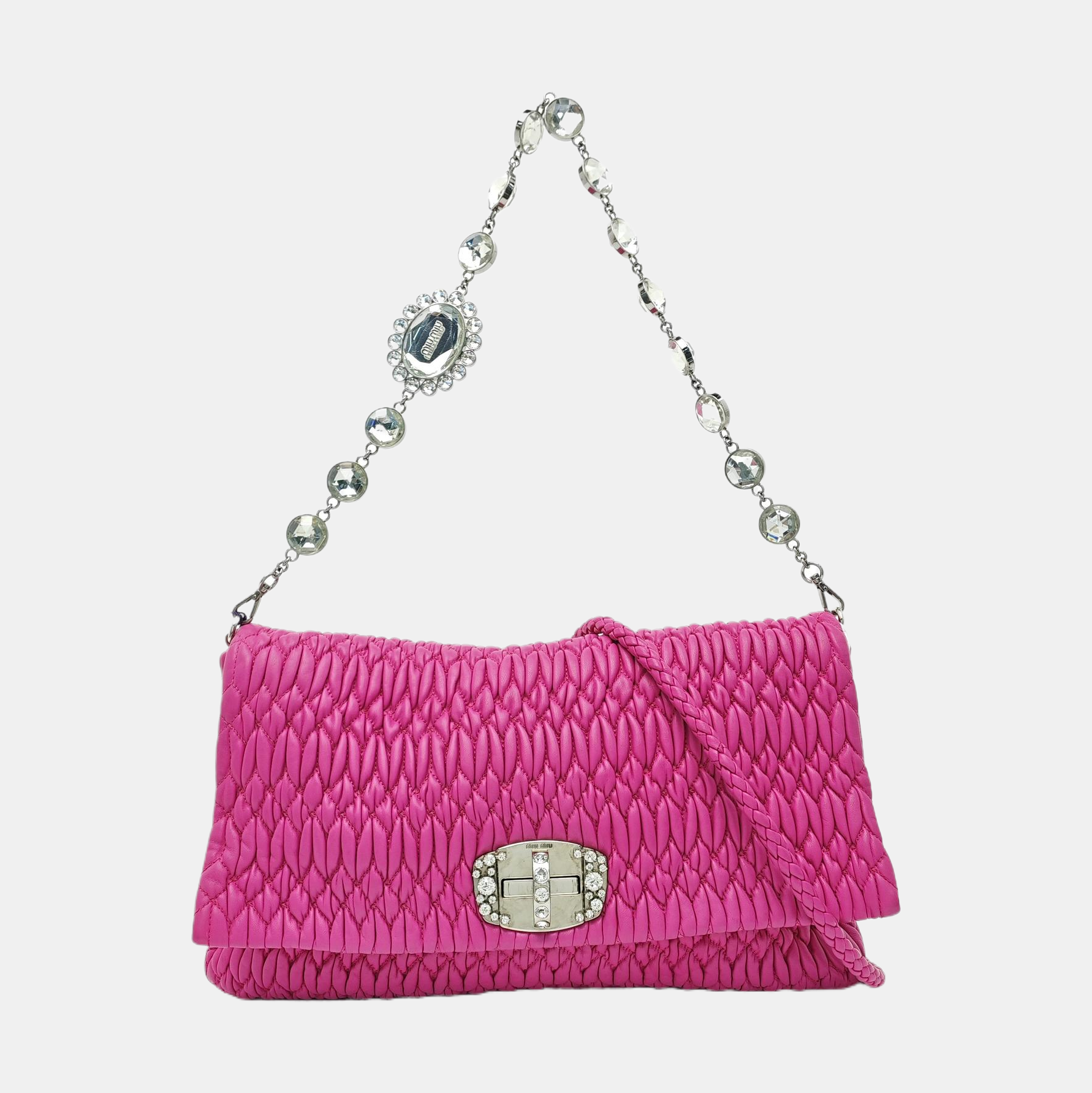 Crystal Quilted Lambskin Red
