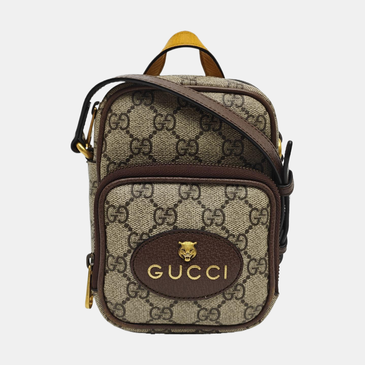 Neo Vintage Mini Monogram Coated Canvas Brown