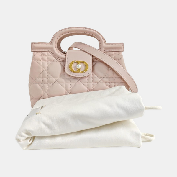 Jolie Top Handle Mini Cannage Lambskin Pink