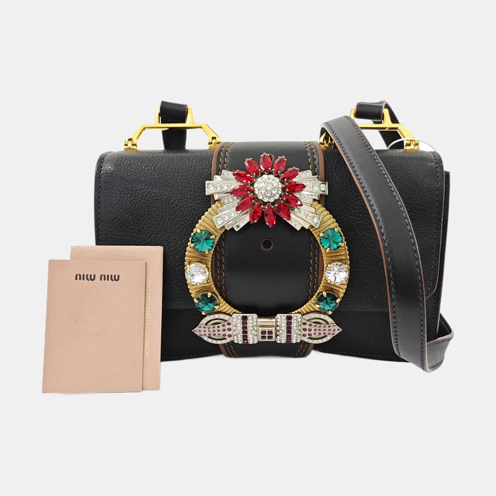 Miu Lady Calfskin Black