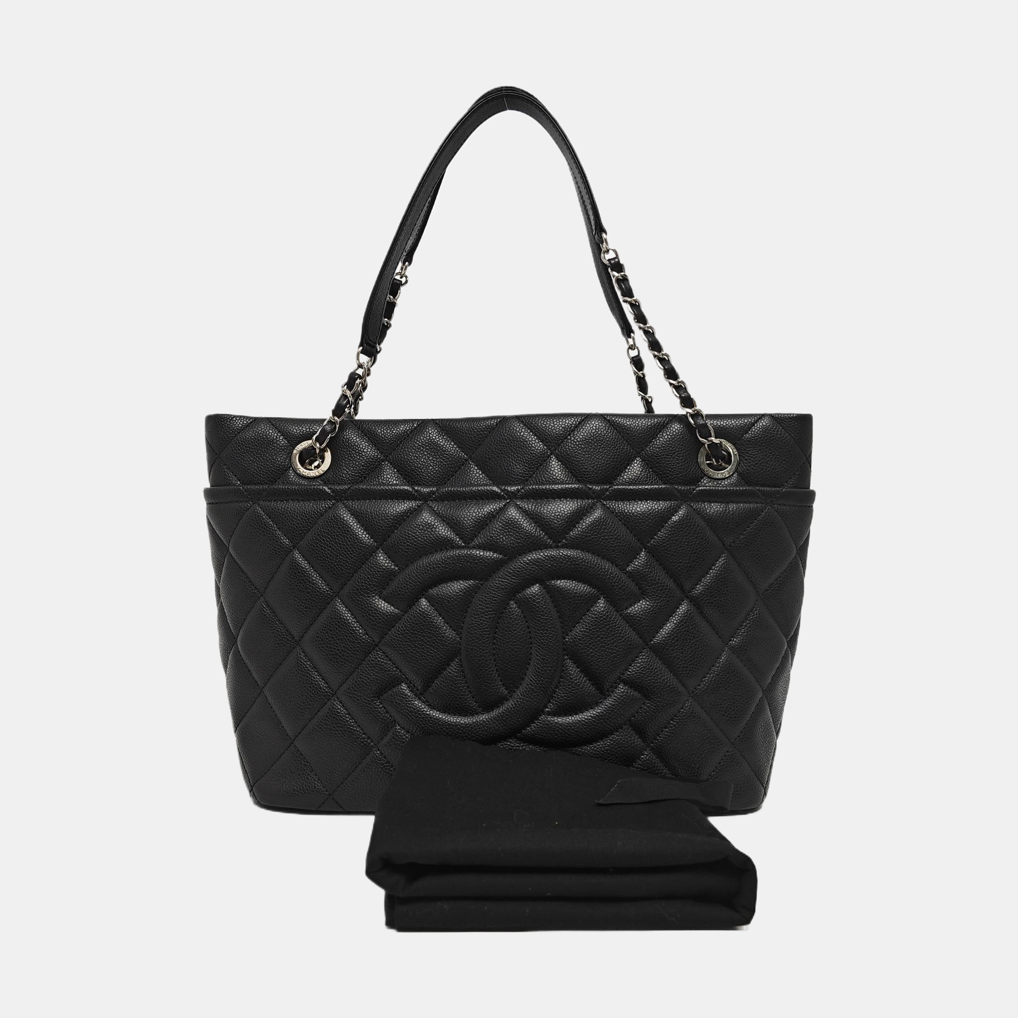 CC TIMELESS SOFT Quilted Grained Calfskin Black