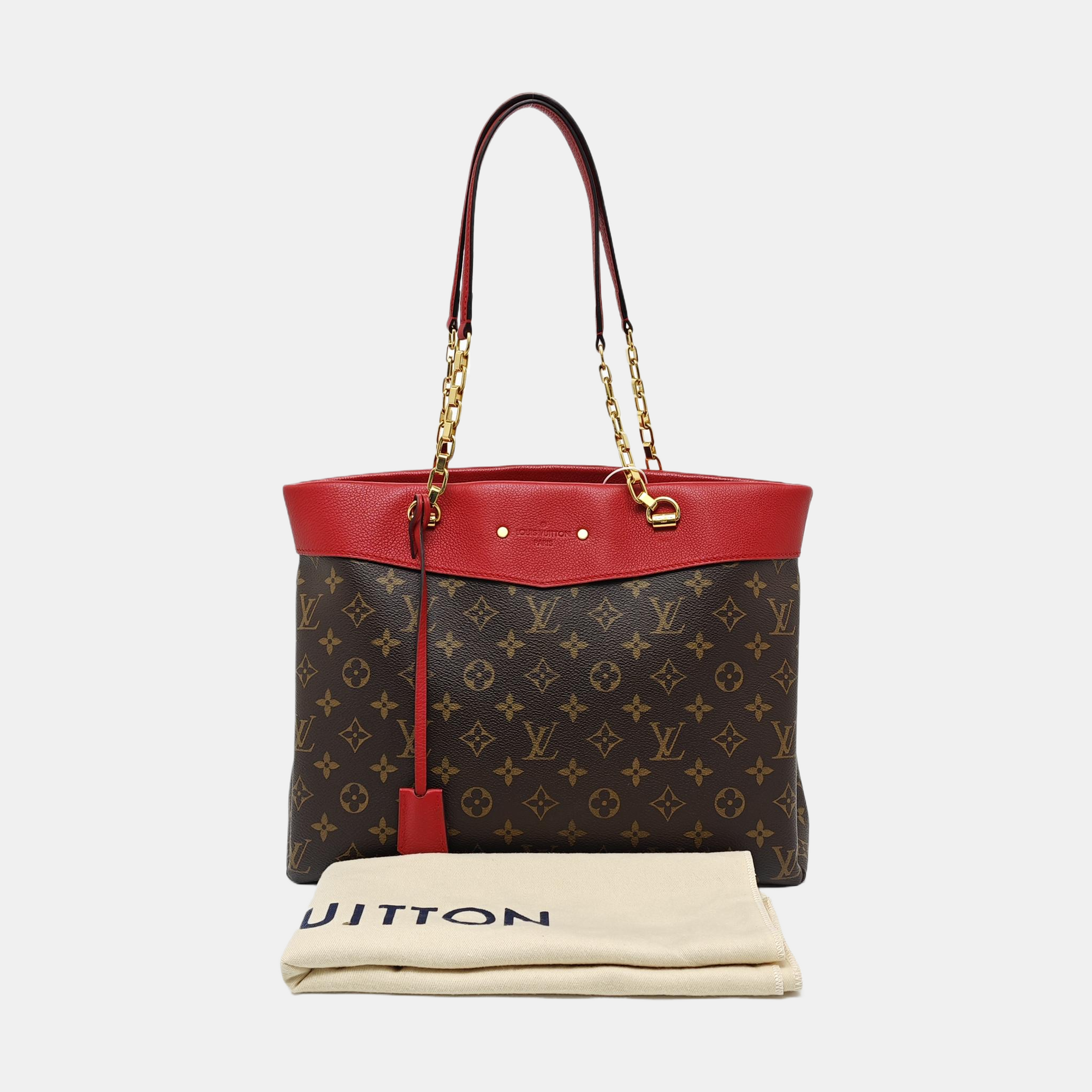 PALLAS MM Monogram Coated Canvas Brown