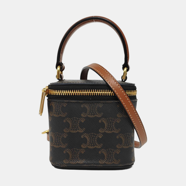 Coated Canvas Shoulder Bag Black