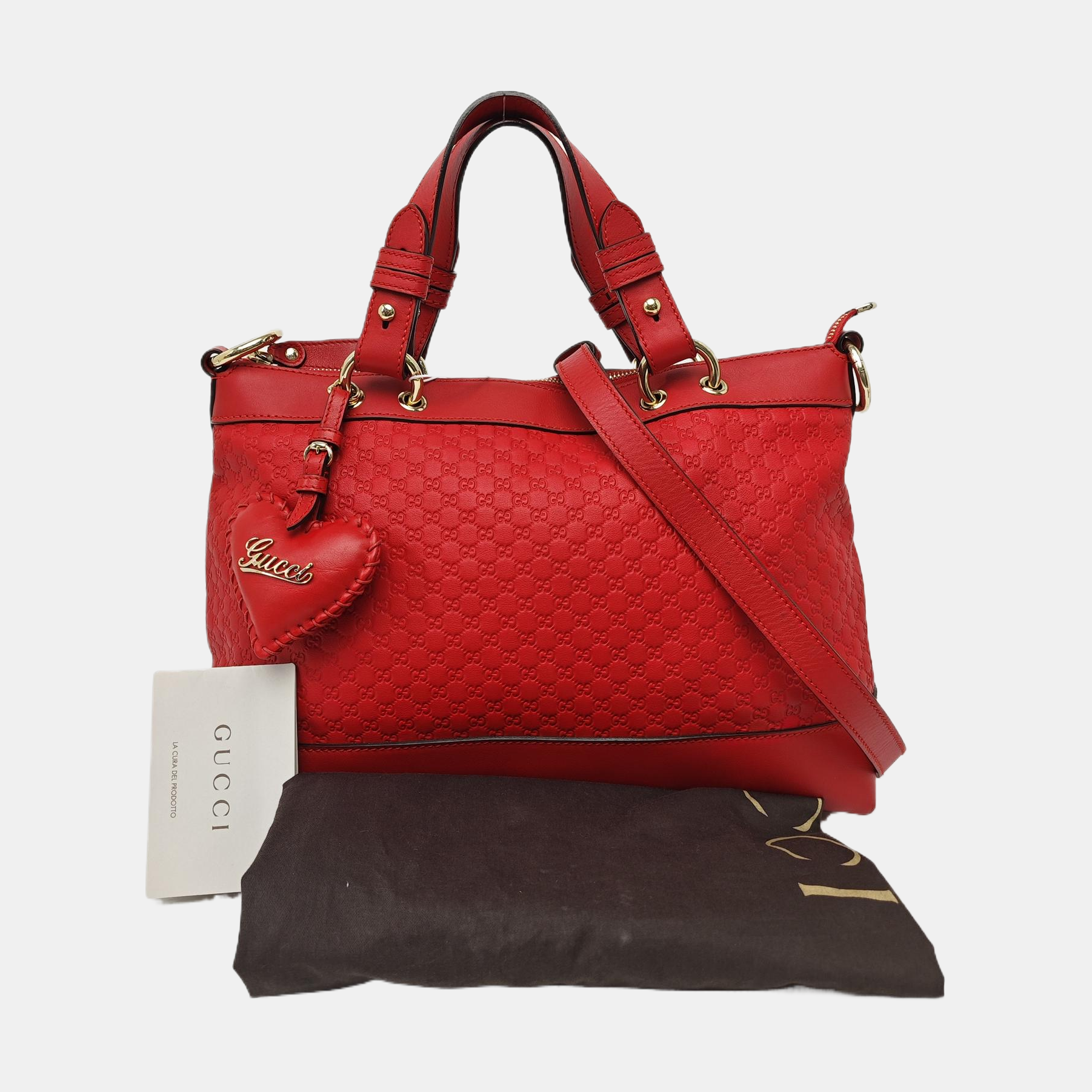 Monogram Calfskin Tote Bag Red