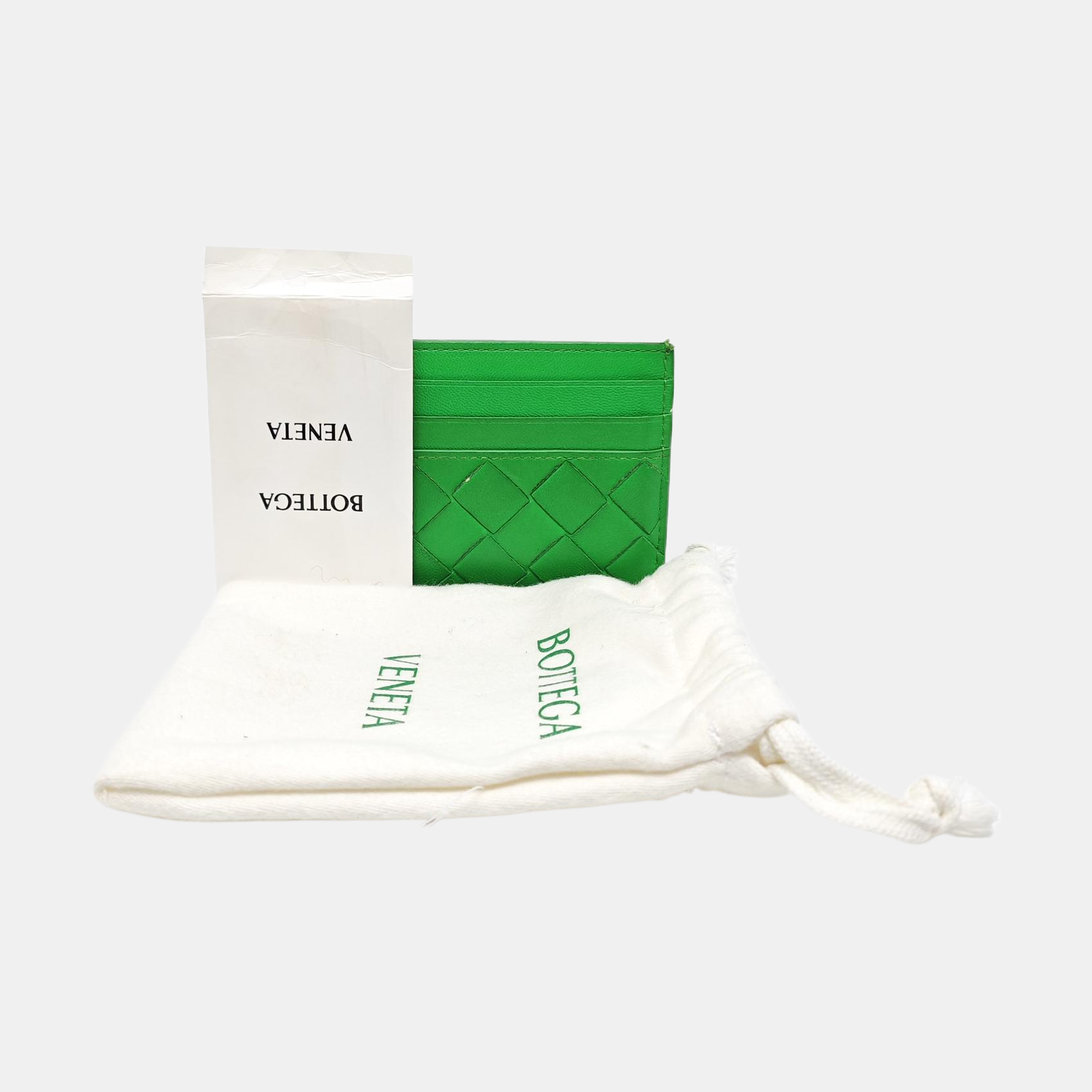 Lambskin Card Holder Green