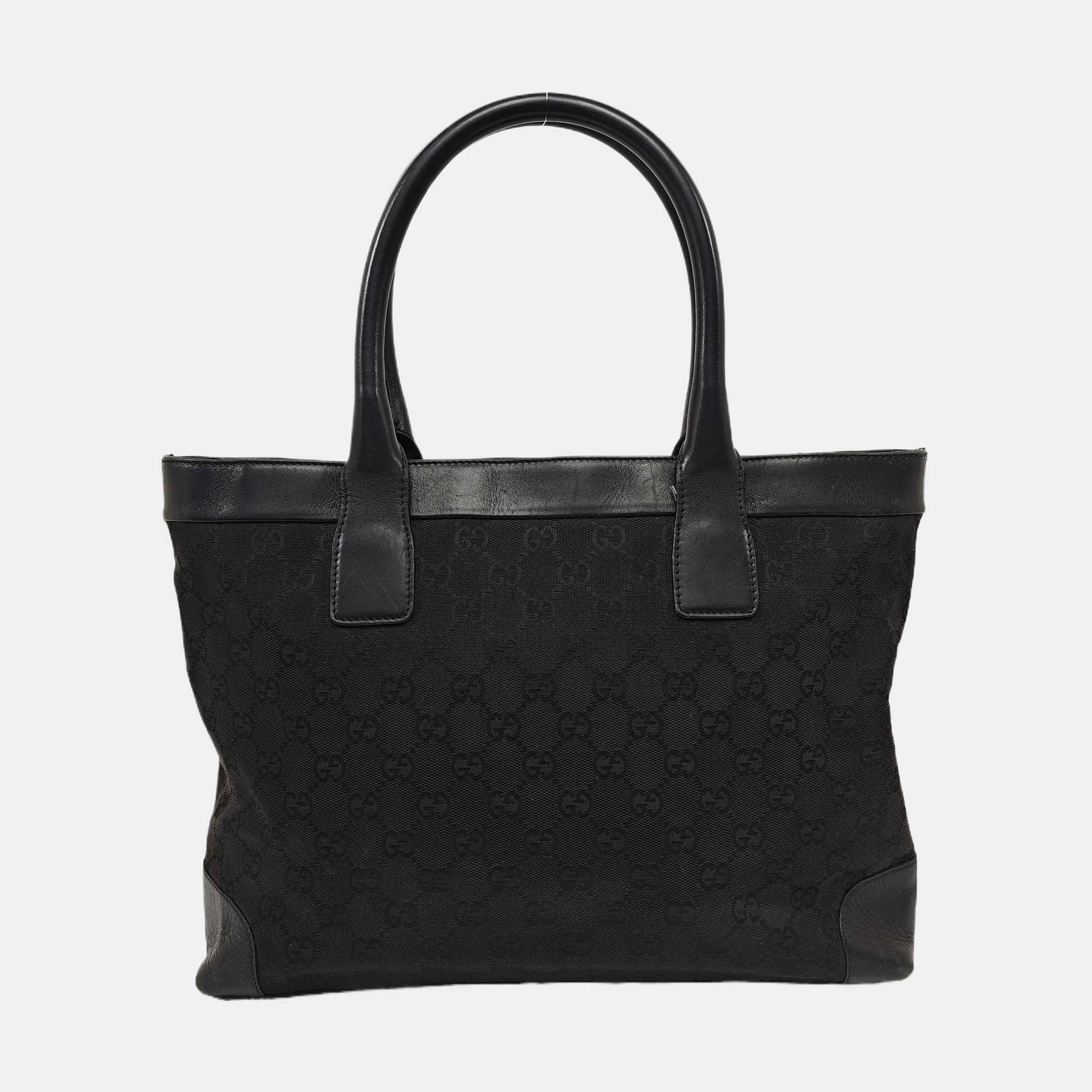 Monogram Canvas Tote Bag Black