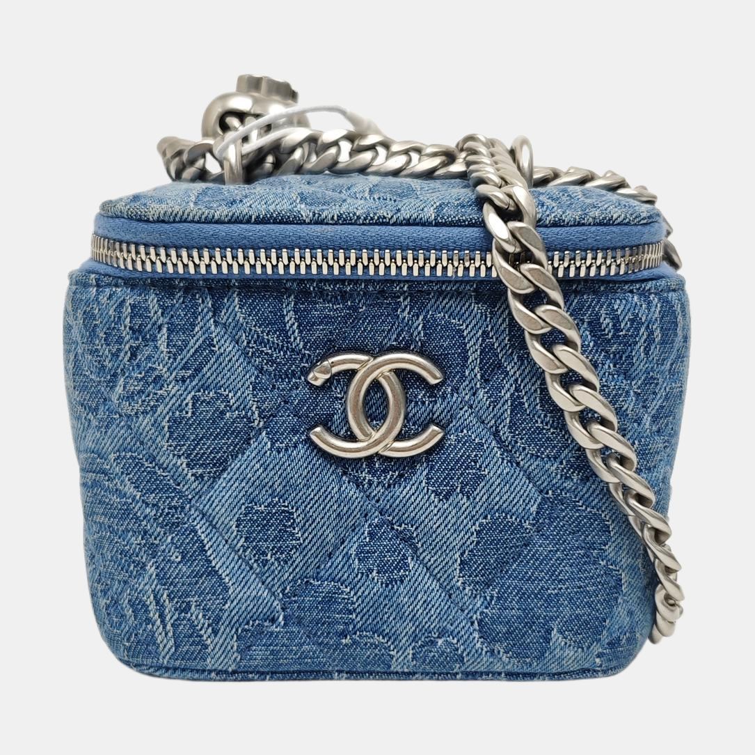 Denim Shoulder Bag Small Blue