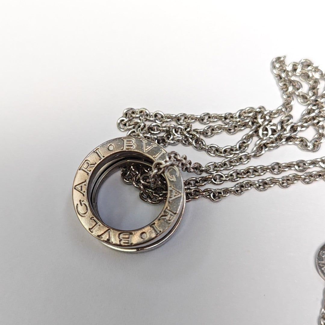 B.ZERO1 18k White Gold Silver Necklace