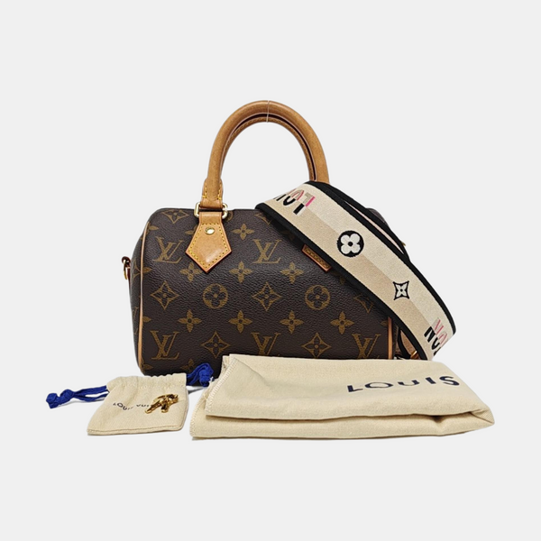 SPEEDY 20 Monogram Coated Canvas Brown