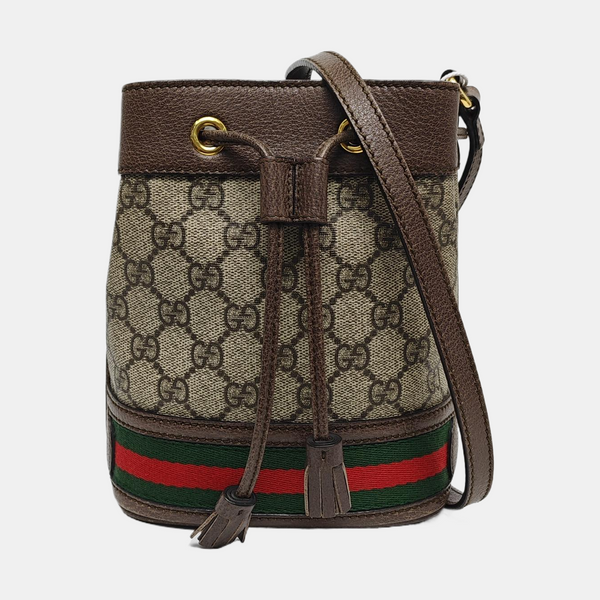 Ophidia Mini Monogram Coated Canvas Beige