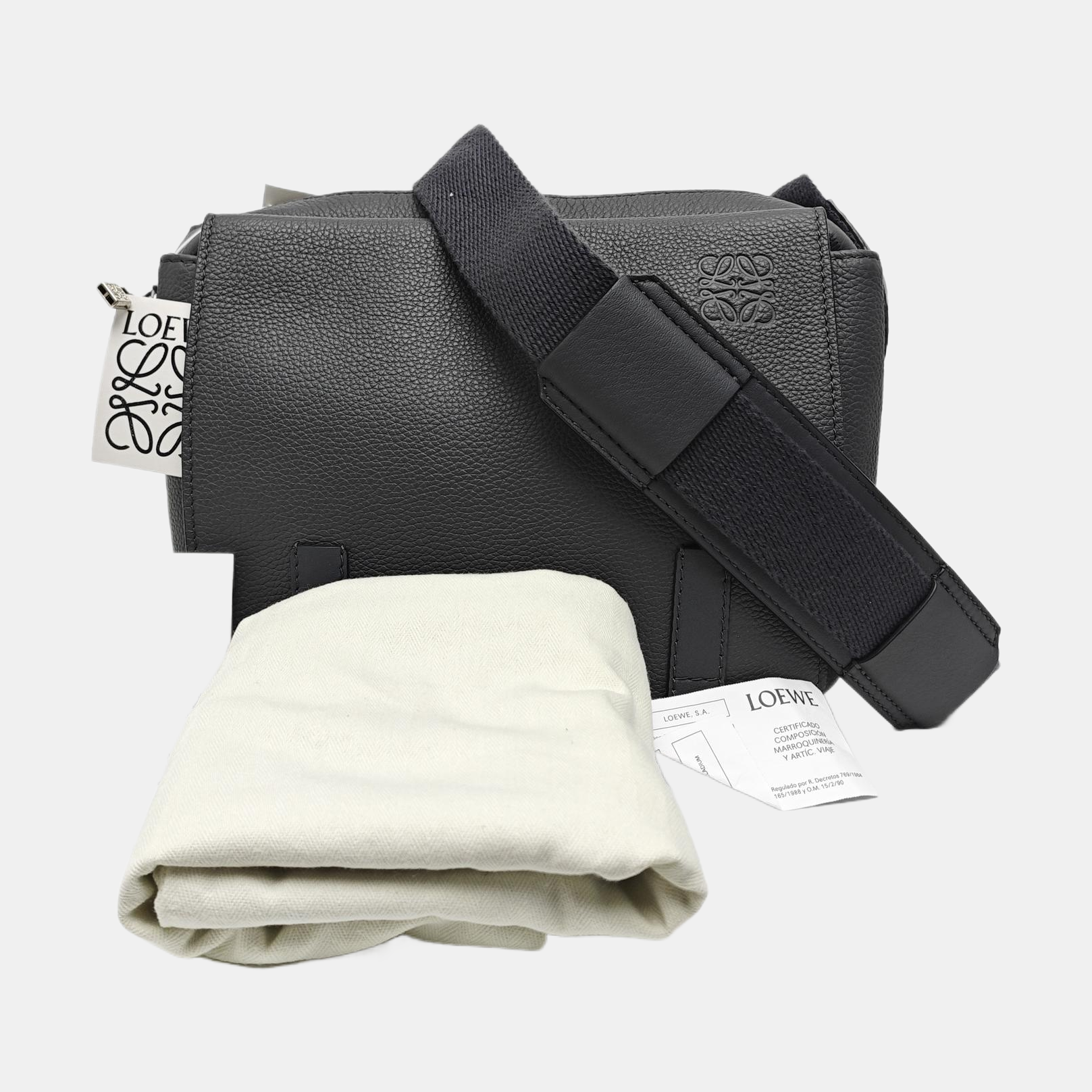 Calfskin Shoulder Bag Extra Small Gray