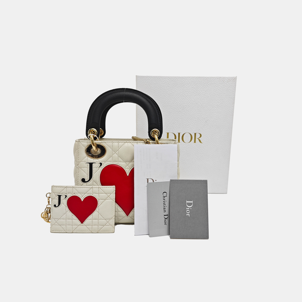 Lady Dior Mini Cannage Lambskin White