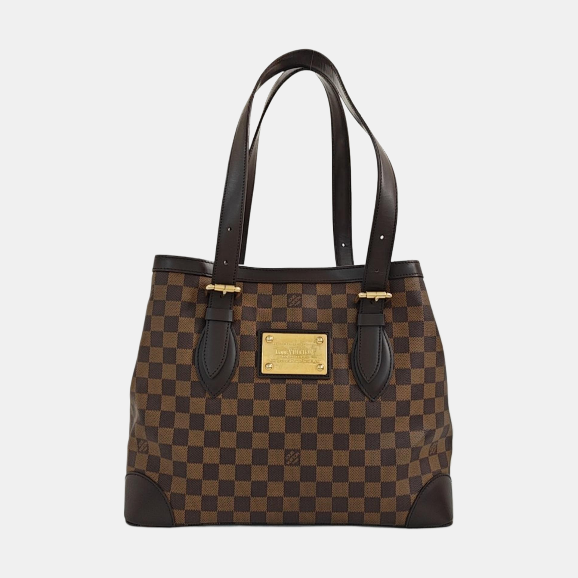 HAMPSTEAD MM Damier Ebene Coated Canvas Brown