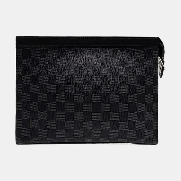 Pochette Voyag MM Damier Graphite Coated Canvas Gray