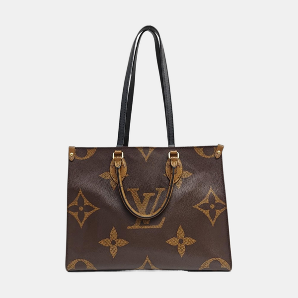 Onthego MM Lona revestida Monogram Marrón