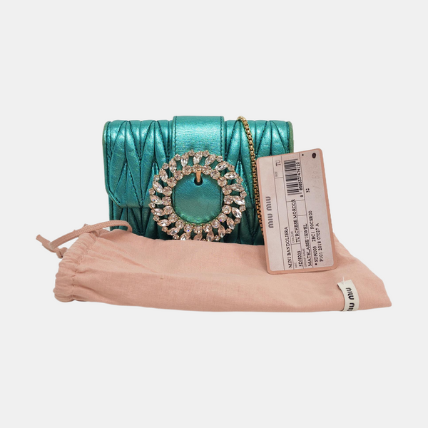 My Miu Lambskin Green