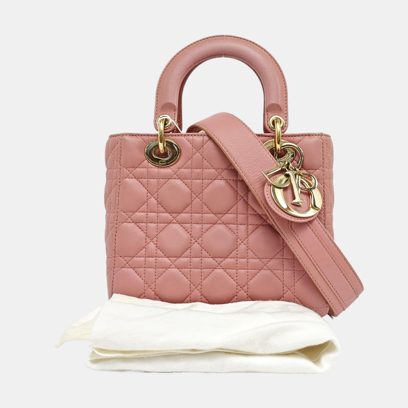 Lady Dior Small Cannage Lambskin Pink