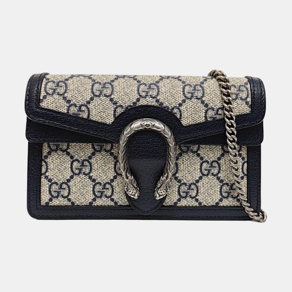 Dionysus Super Mini Monogram Coated Canvas Beige