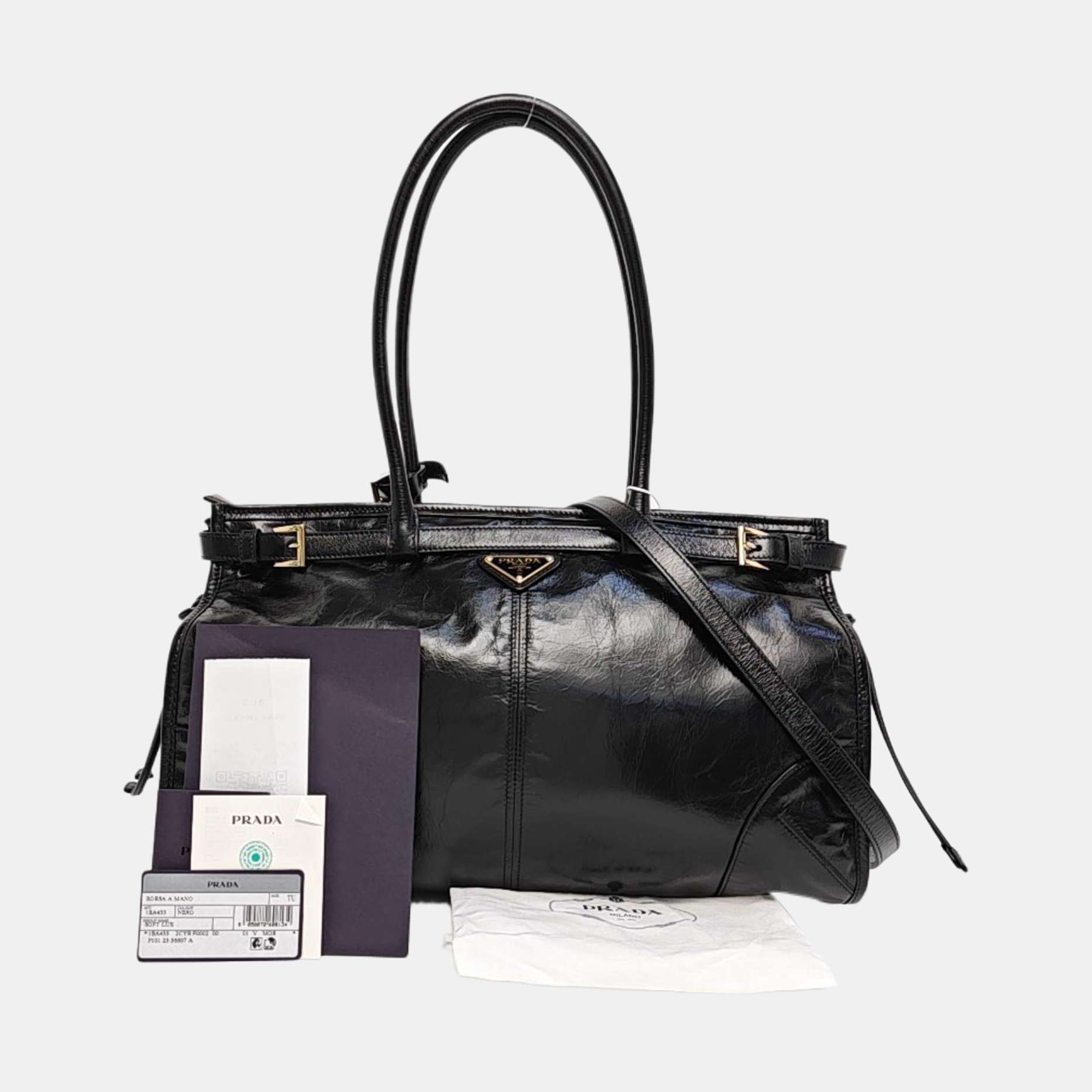 Large Quilted Calfskin Black