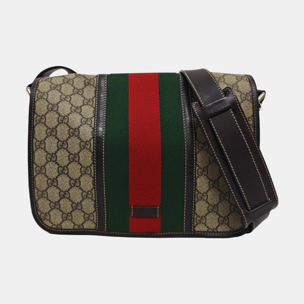 Monogram Coated Canvas Shoulder Bag Beige