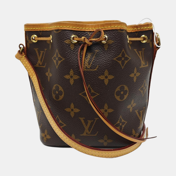 NÉONOÉ Nano Monogram Coated Canvas Brown