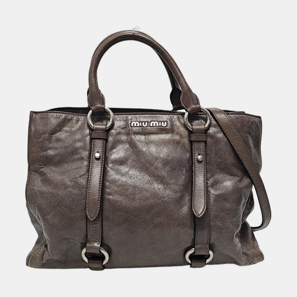 Shoulder Strap Calfskin Gray