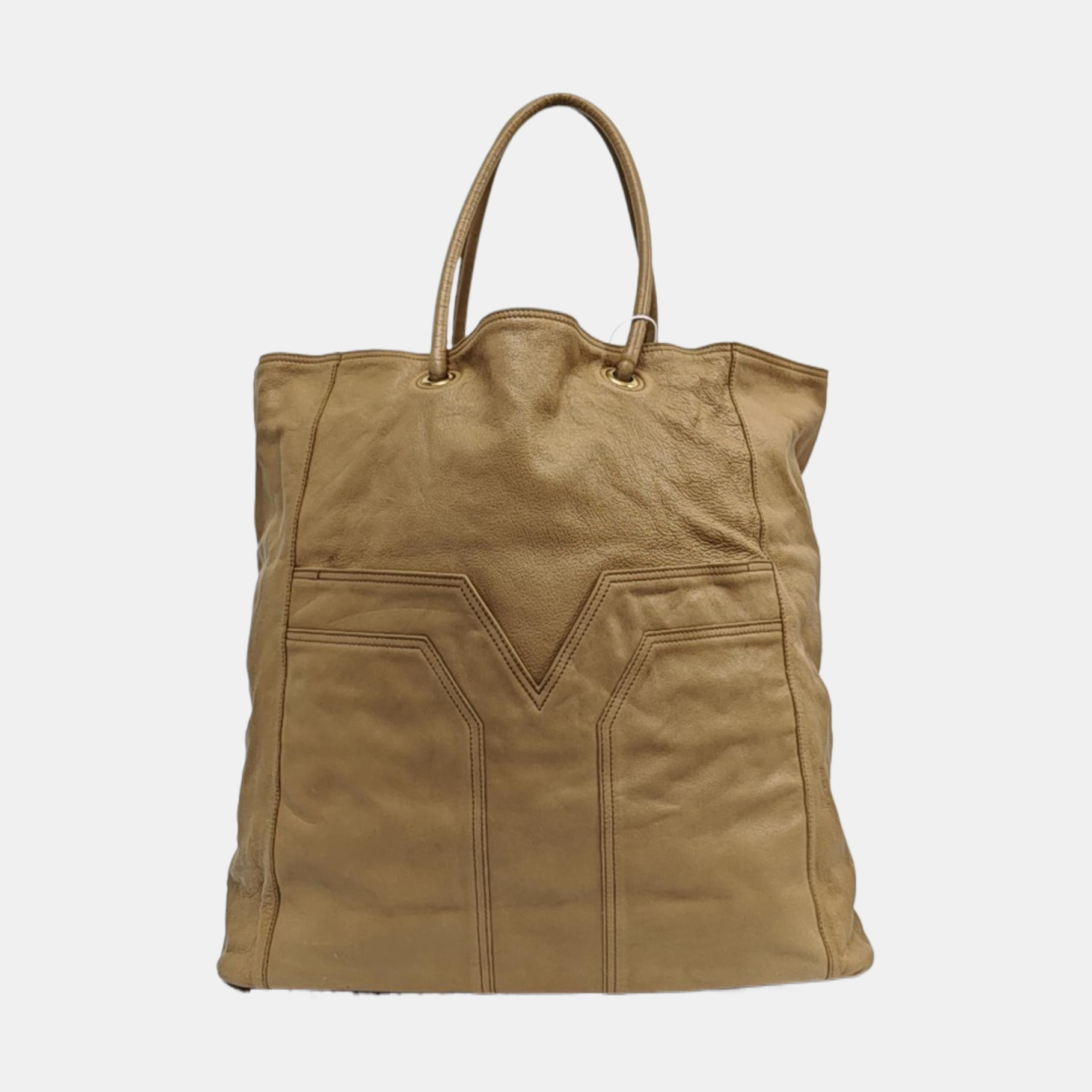 Leather Shoulder Bag Beige