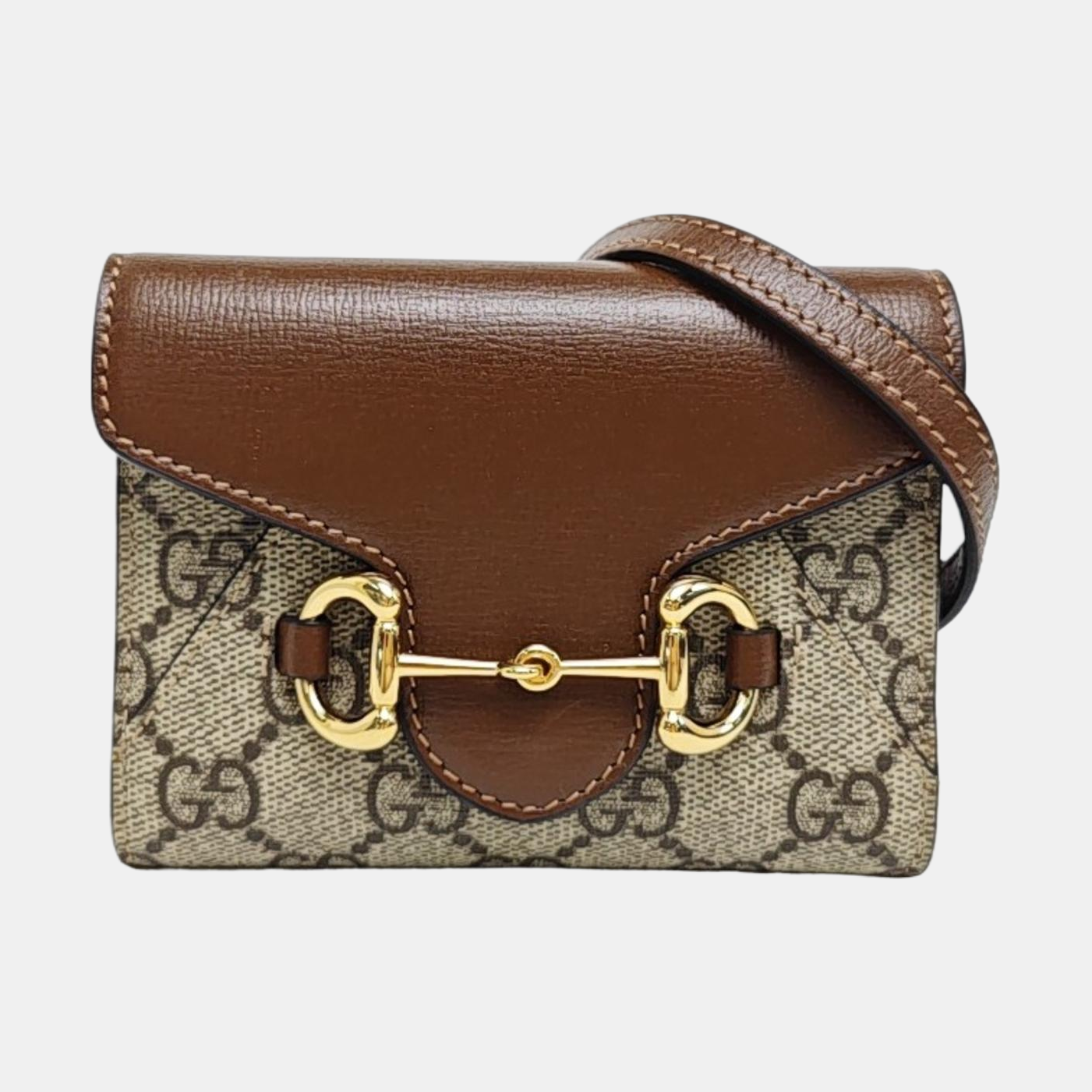 Horsebit 1955 Mini Monogram Coated Canvas Beige