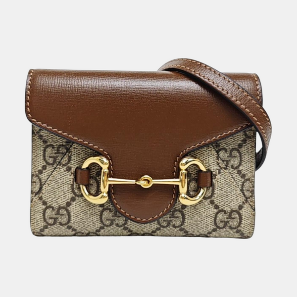 Horsebit 1955 Mini Monogram Coated Canvas Beige