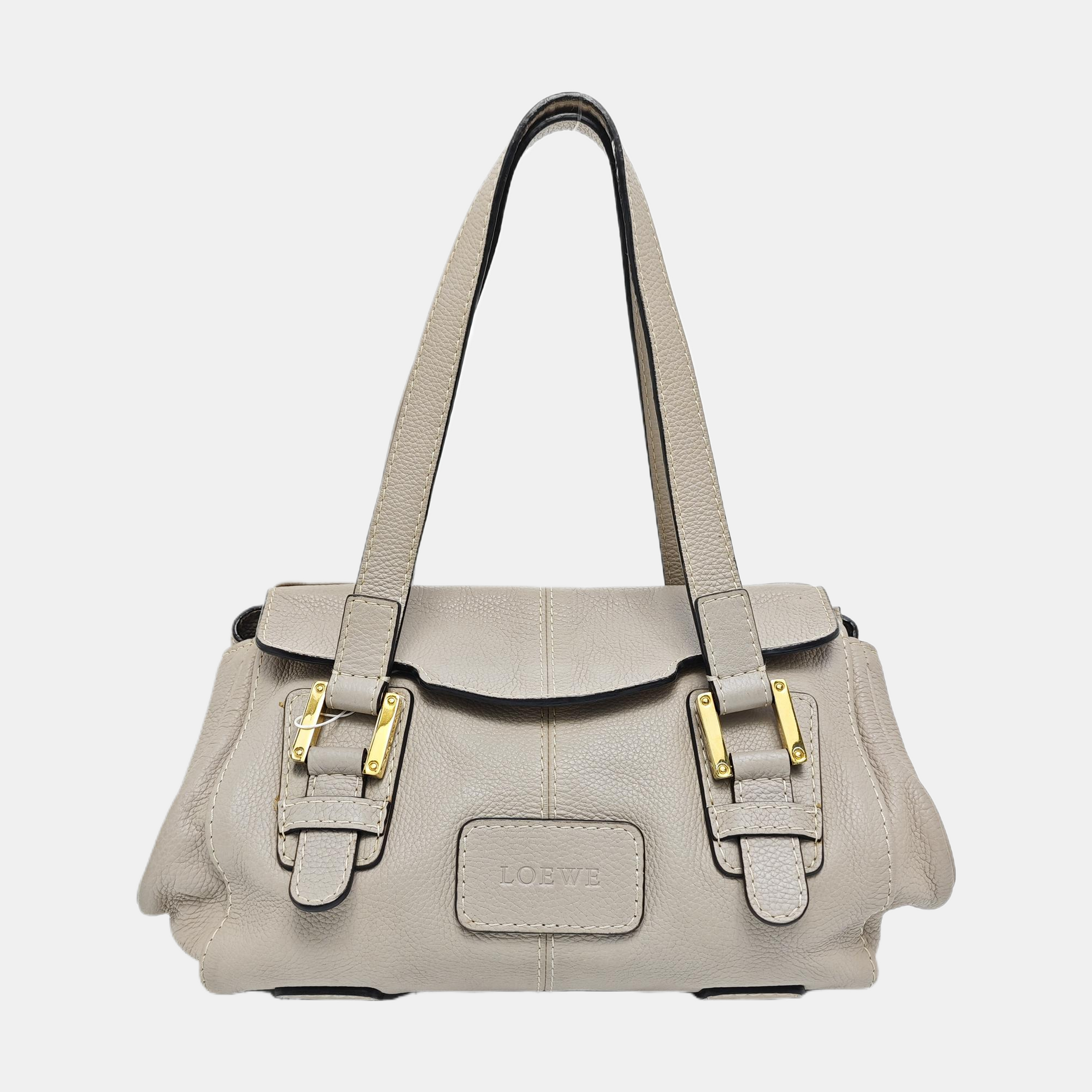 Calfskin Top Handle Bag Beige