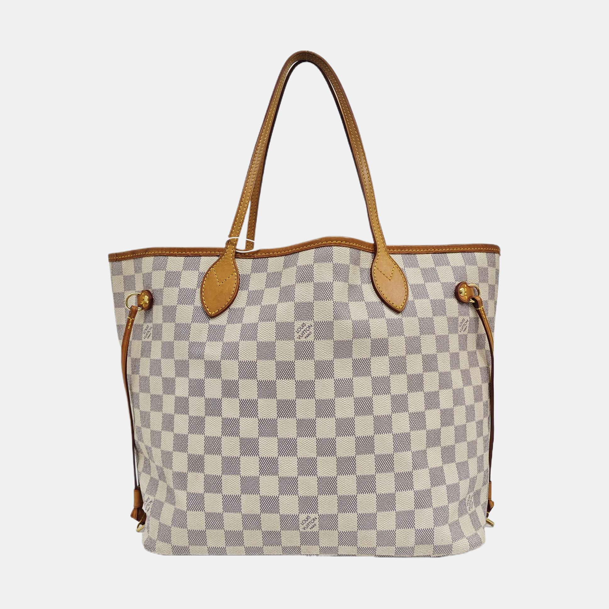 NEVERFULL MM Damier Azur Coated Canvas Beige