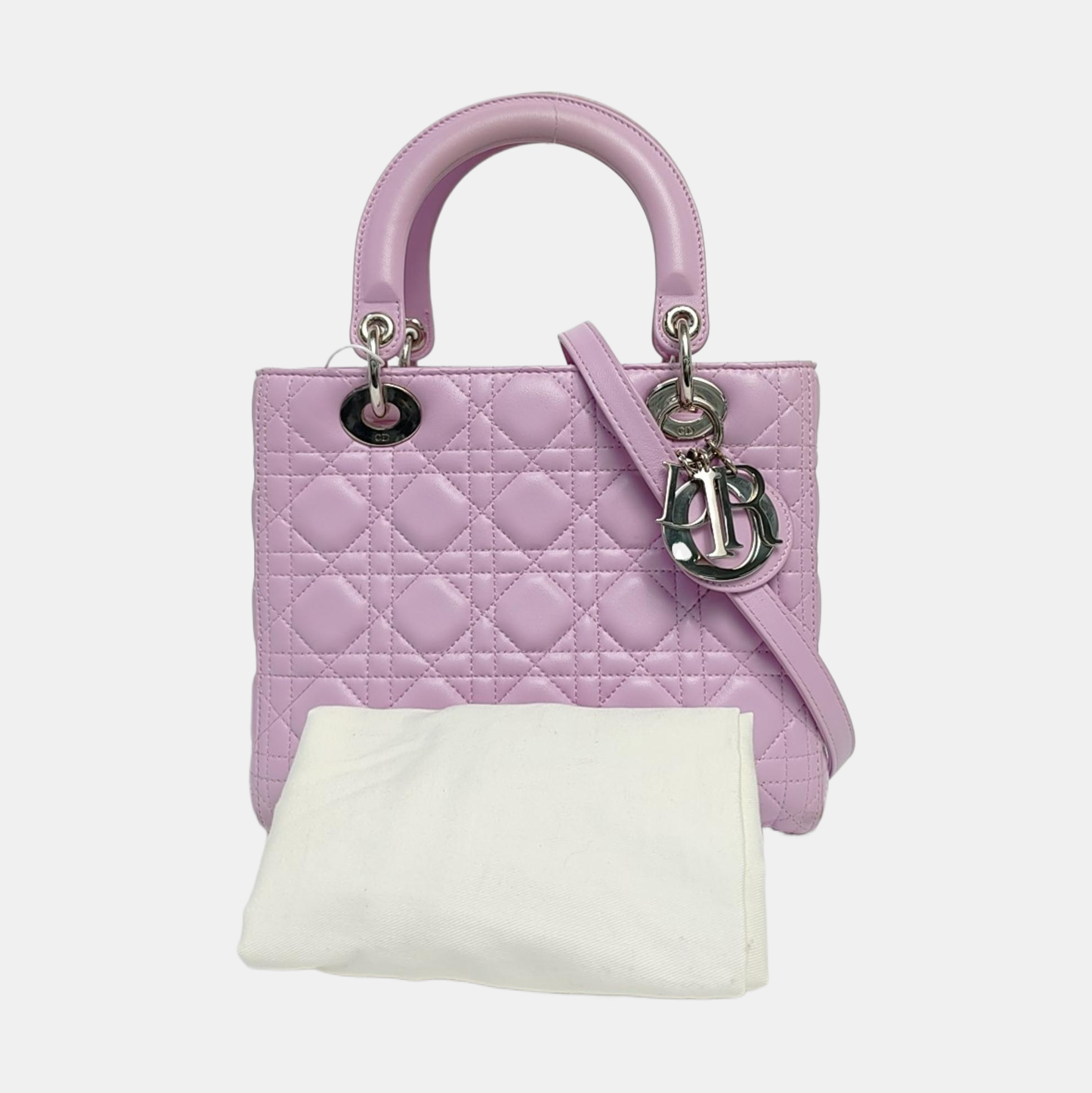 Lady Dior Medium Cannage Lambskin Pink