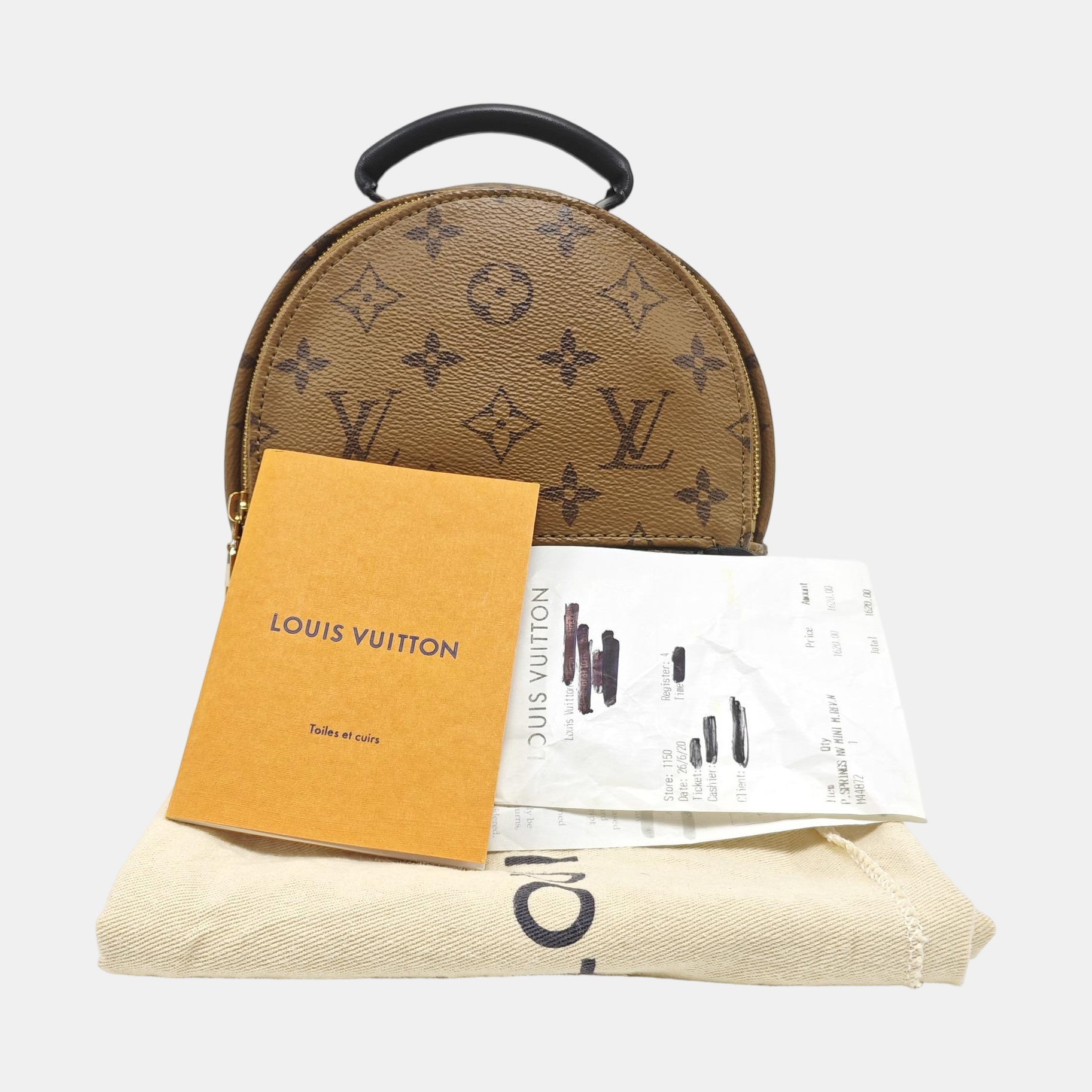 PALM SPRINGS Mini Monogram Coated Canvas Beige