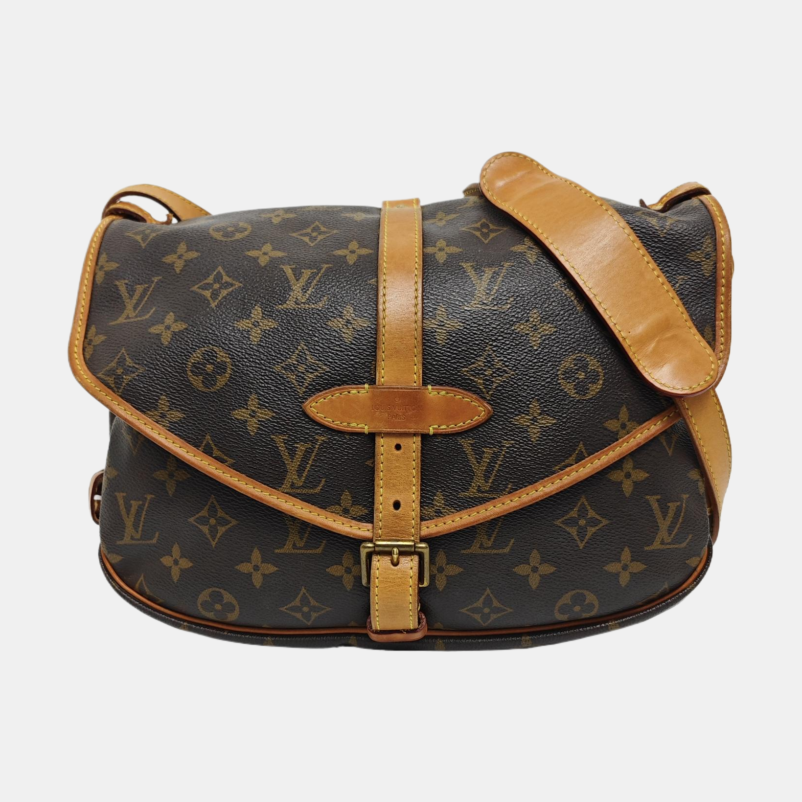 SAUMUR 30 Monogram Coated Canvas Brown