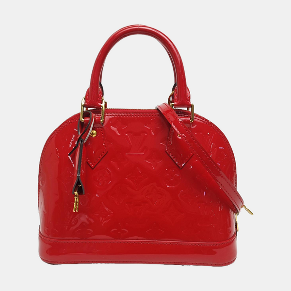 ALMA BB Monogram Patent Leather Red