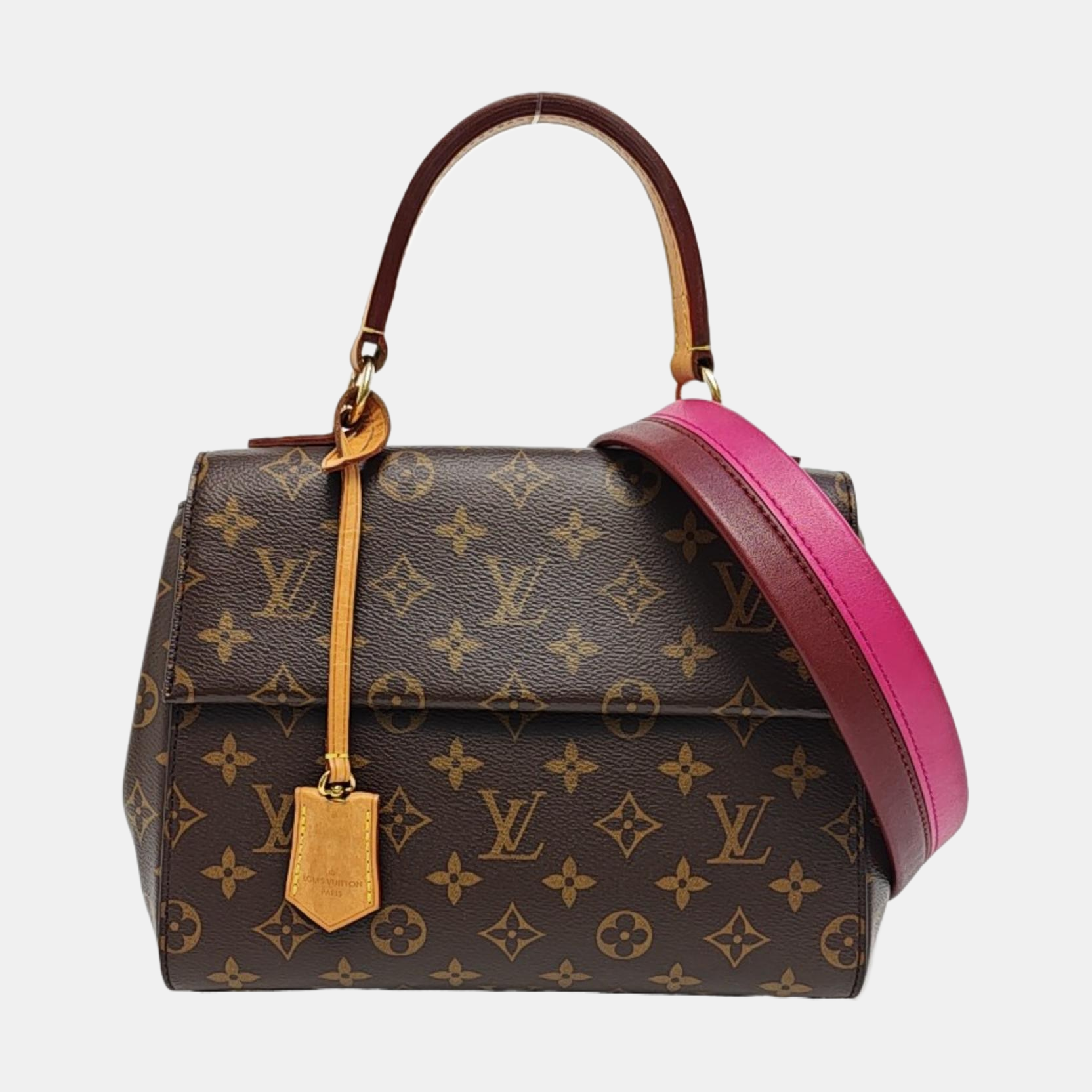 CLUNY PM Monogram Coated Canvas Brown