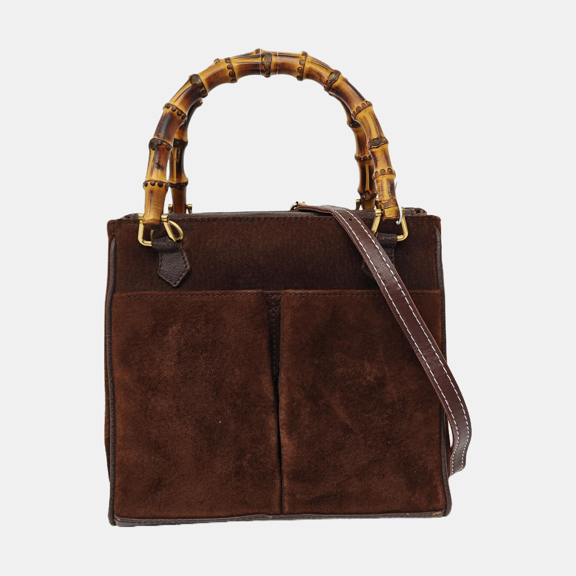 Suede Tote Bag Brown