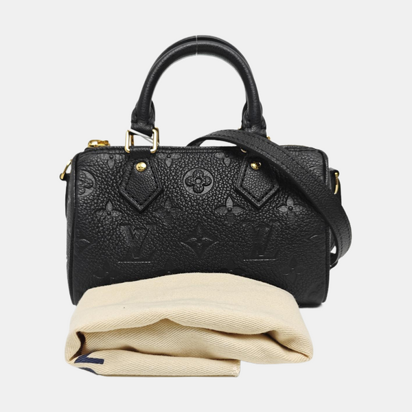 SPEEDY Nano Monogram Calfskin Black