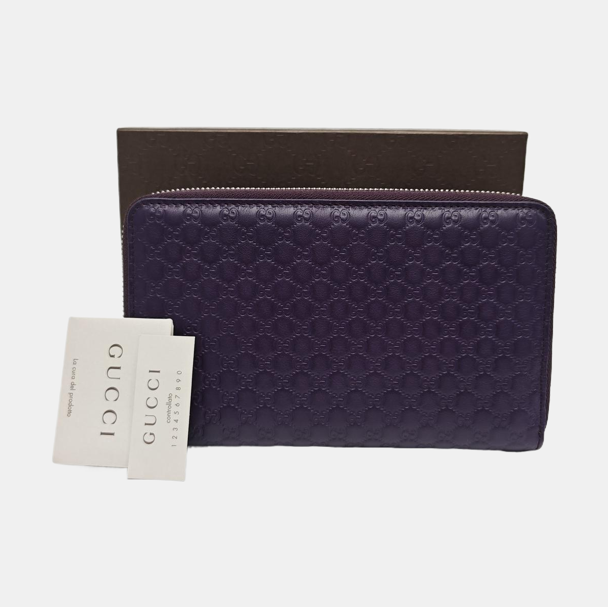 Monogram Calfskin Wallet Purple