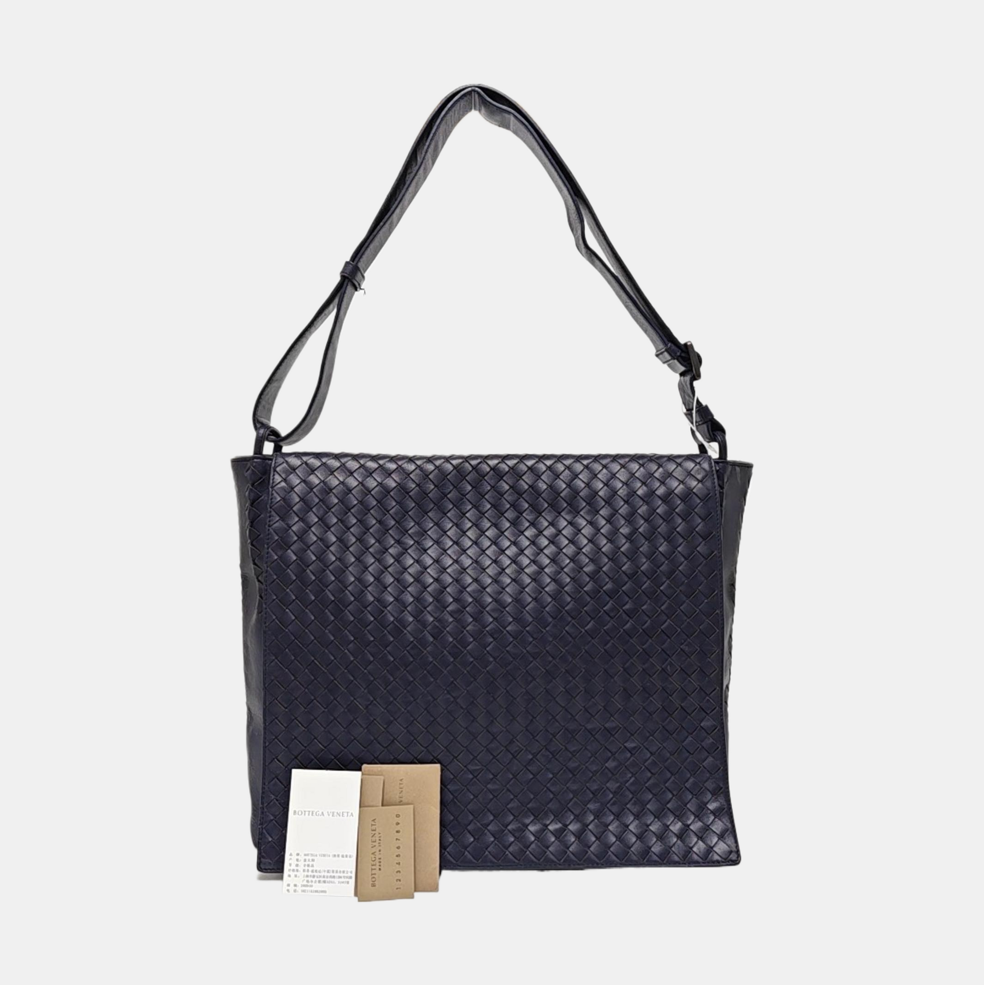 Calfskin Shoulder Bag Blue