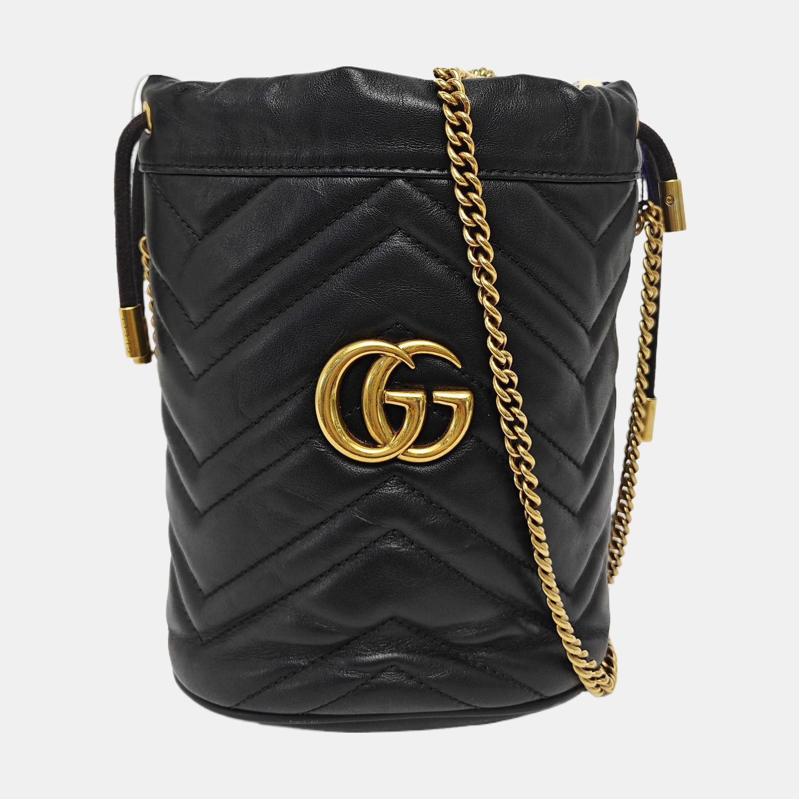 GG Marmont Mini Quilted Calfskin Black