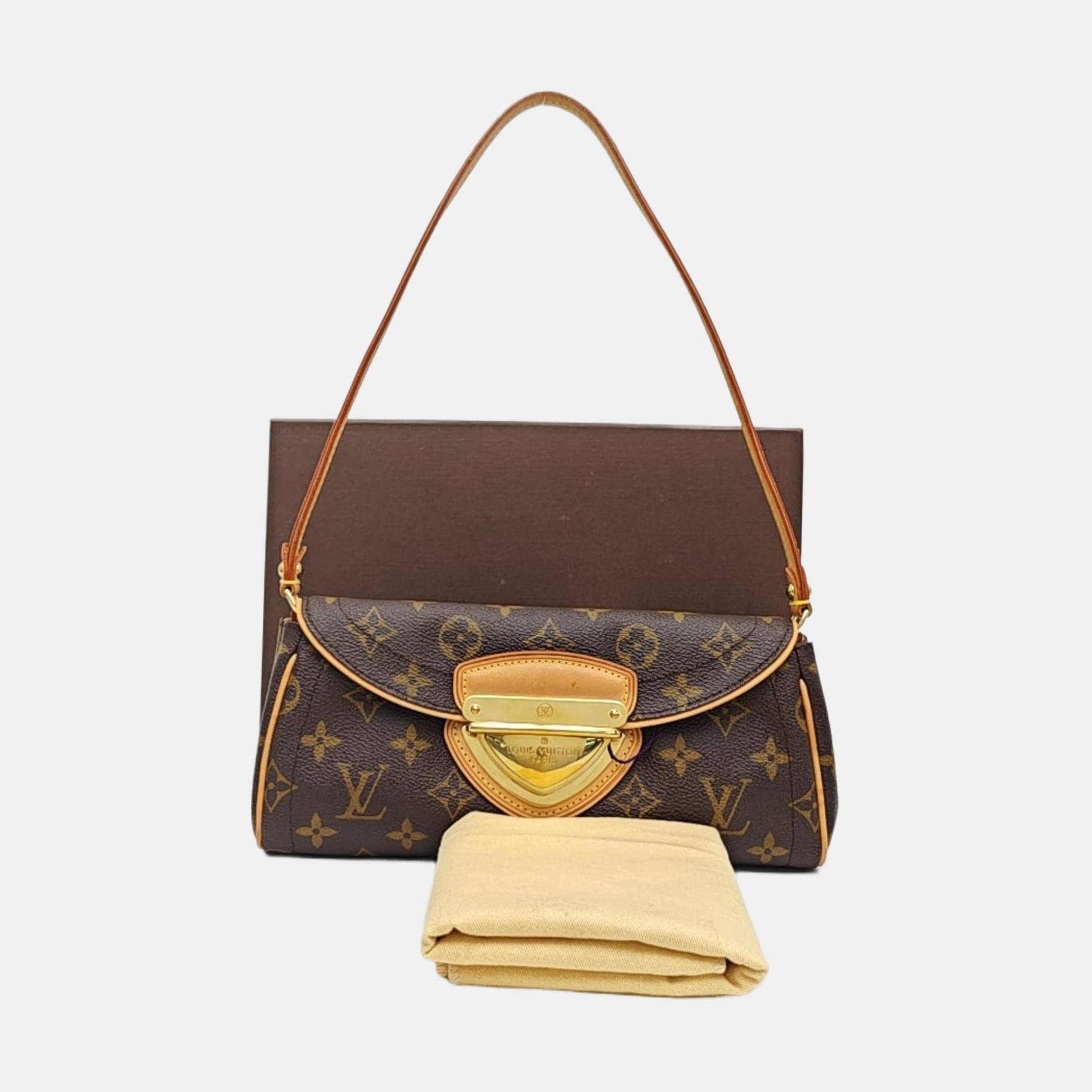 BEVERLY MM Monogram Coated Canvas Brown