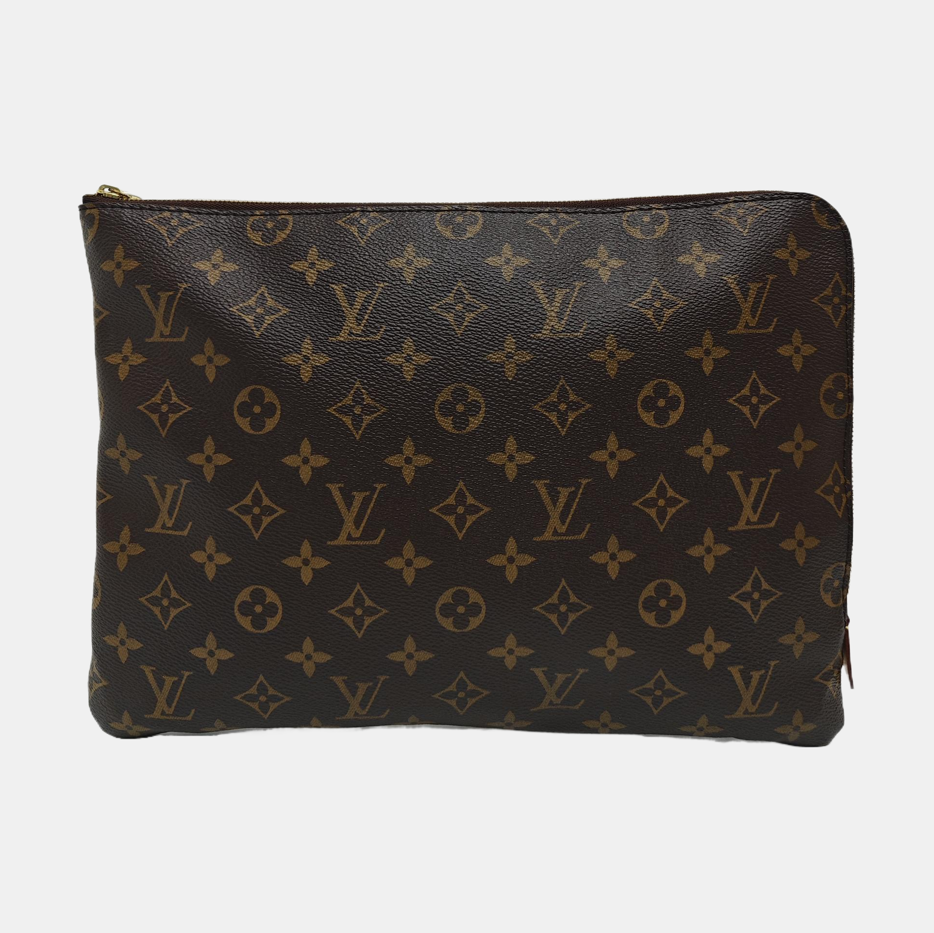 Etui Voyage MM Monogram Coated Canvas Brown