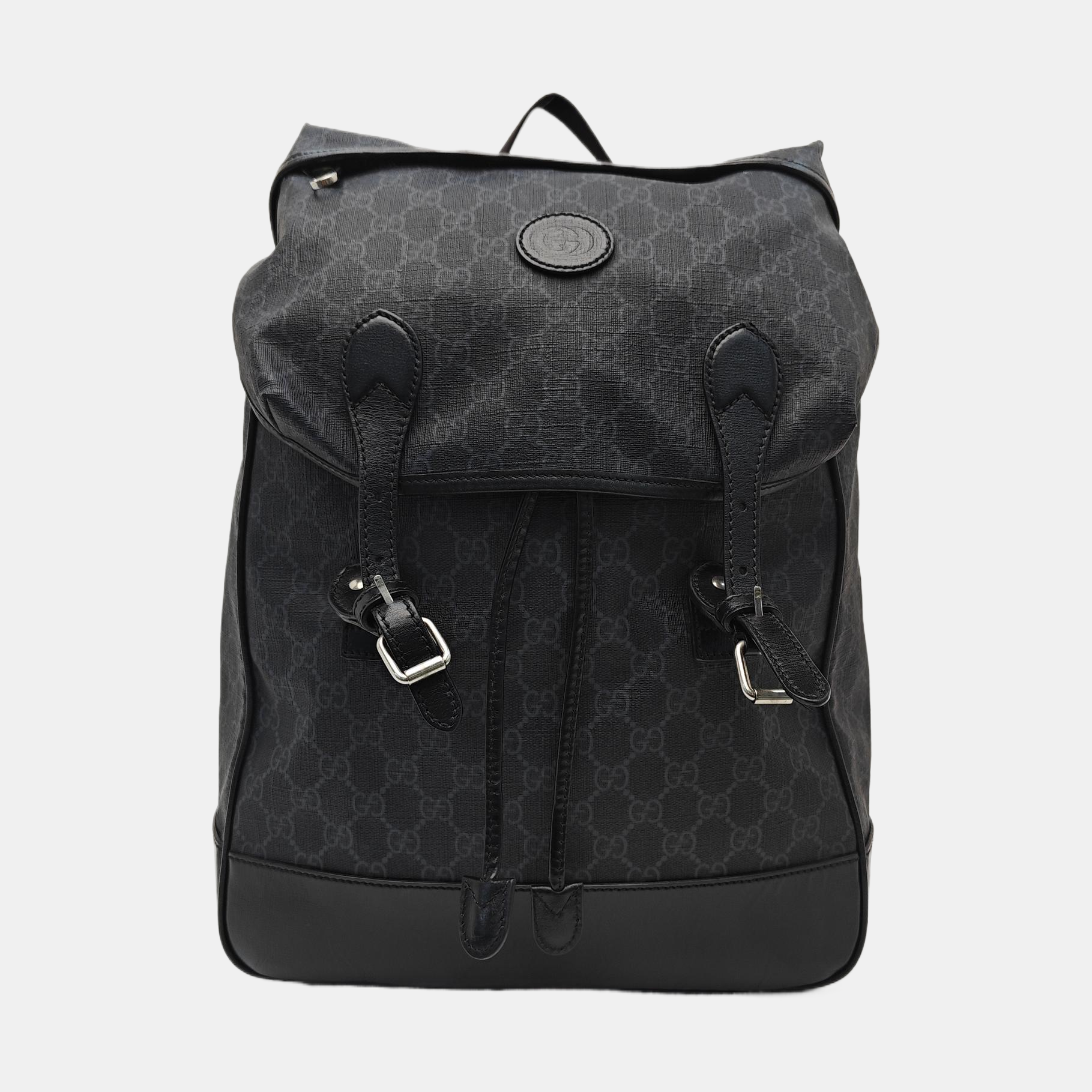 Retro Medium Monogram Coated Canvas Black